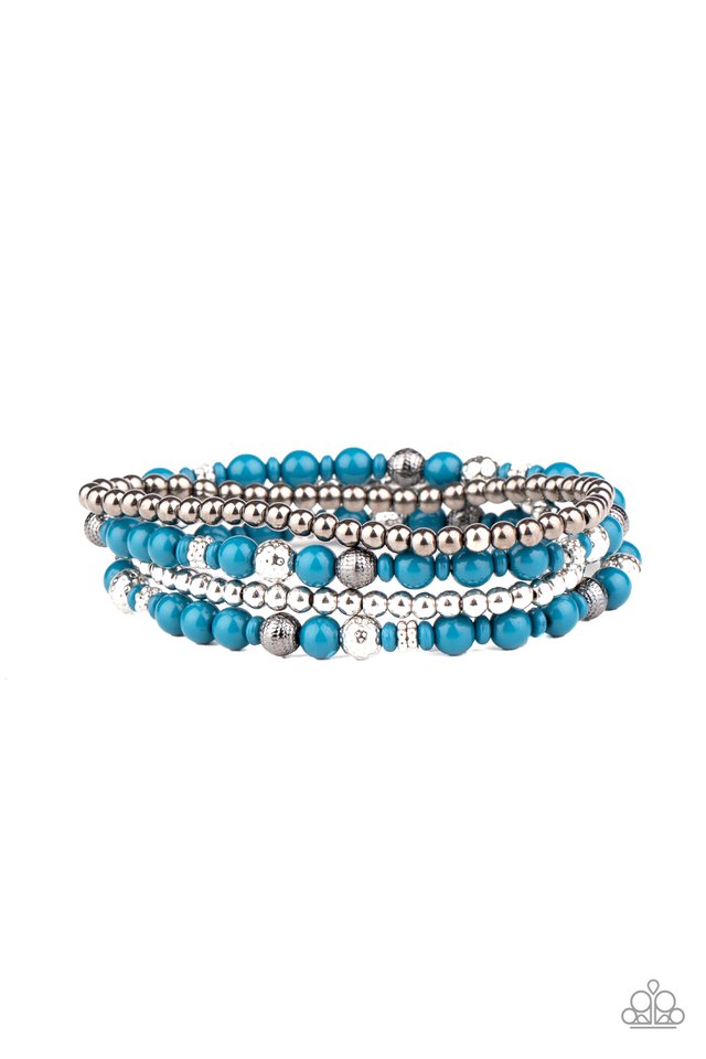 Stacked Style Maker - Blue - Paparazzi Bracelet Image