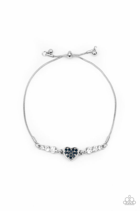 Big-Hearted Beam - Blue - Paparazzi Bracelet Image