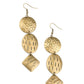 Mixed Movement - Brass - Paparazzi Earring Image