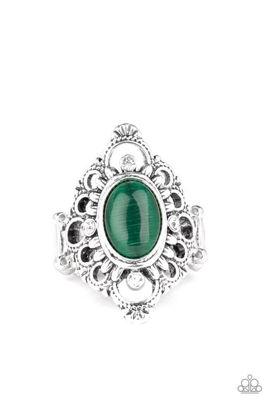 Elegantly Enchanted - Green - Paparazzi Ring Image