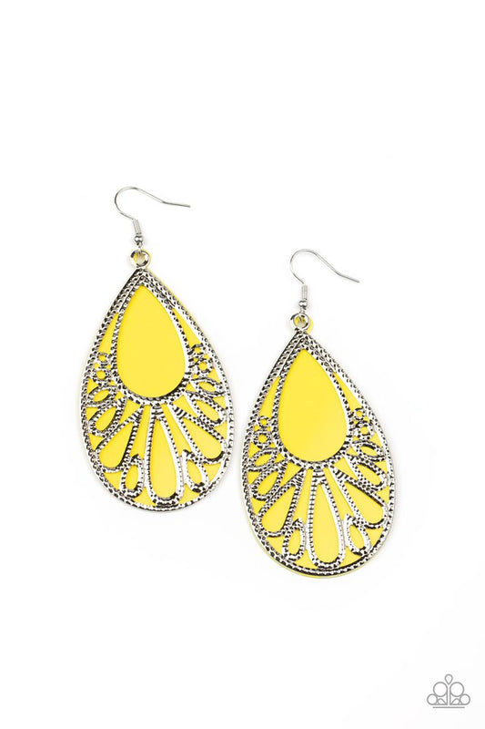 Loud and Proud - Yellow - Paparazzi Earring Image