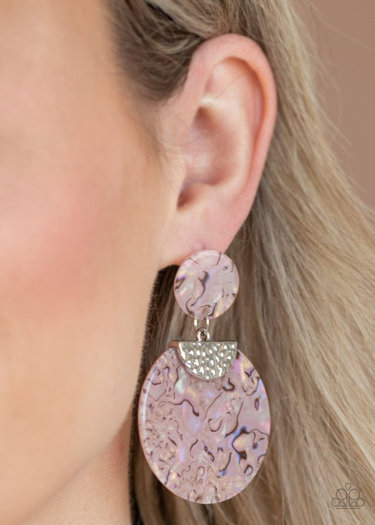 Really Retro-politan - Pink - Paparazzi Earring Image