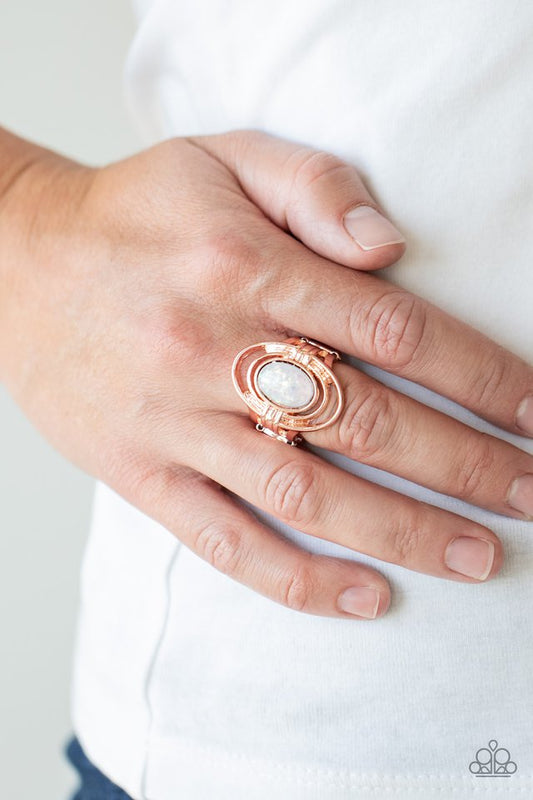 Peacefully Pristine - Rose Gold - Paparazzi Ring Image