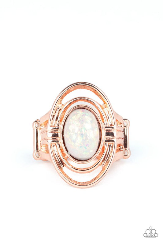 Peacefully Pristine - Rose Gold - Paparazzi Ring Image