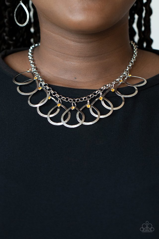 Drop by Drop - Yellow - Paparazzi Necklace Image
