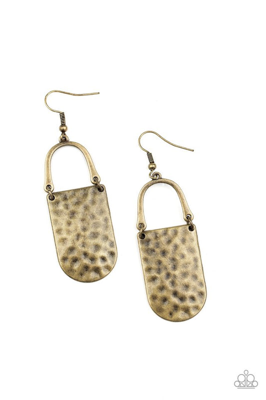 Resort Relic - Brass - Paparazzi Earring Image