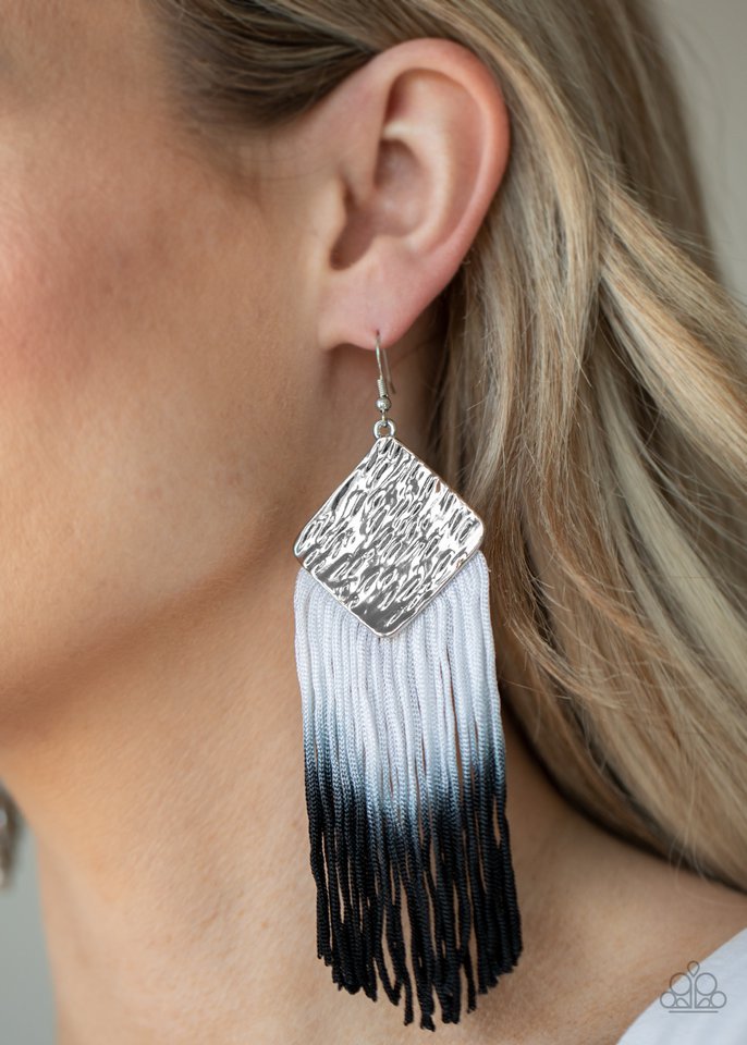 DIP The Scales - Black - Paparazzi Earring Image