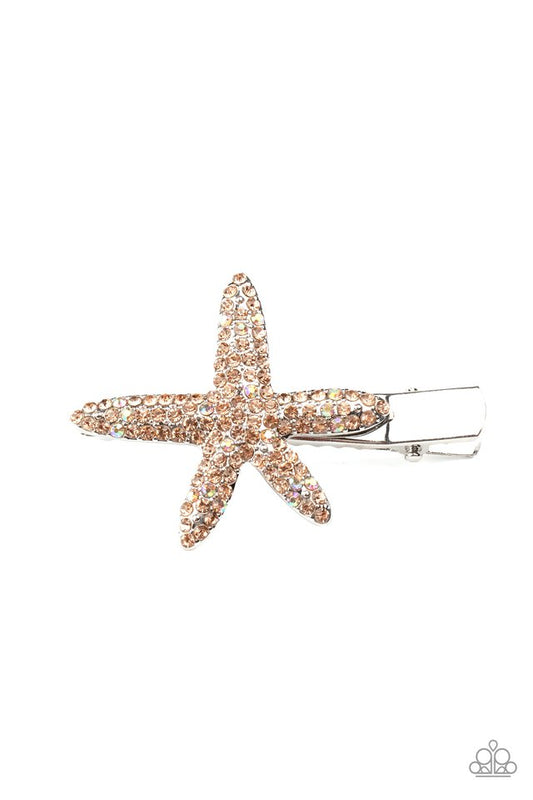 Wish On a STARFISH - Orange - Paparazzi Hair Accessories Image