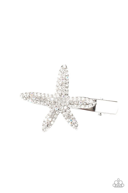 Wish On a STARFISH - White - Paparazzi Hair Accessories Image