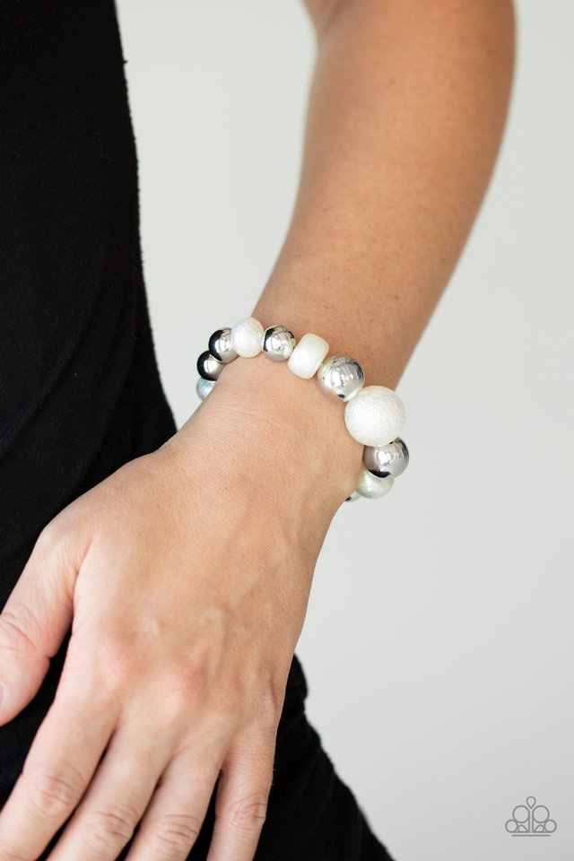 Starstruck Shimmer - White - Paparazzi Bracelet Image