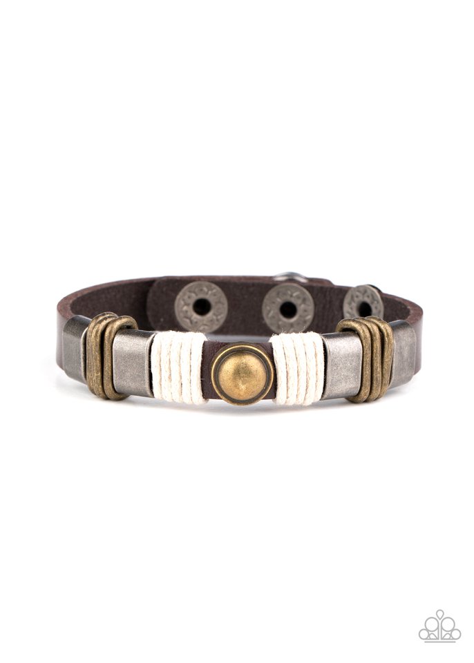 Rev It Up - Brown - Paparazzi Bracelet Image