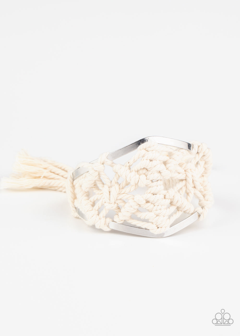 Pulsera Paparazzi ~ Modo Macramé - Blanco - Sept LOP