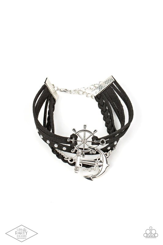 Paparazzi Bracelet ~ Anchors Away - Black