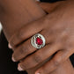 Stepping Up The Glam - Red - Paparazzi Ring Image