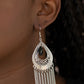 Scattered Storms - Black - Paparazzi Earring Image
