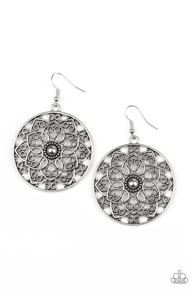 Petal Prana - Silver - Paparazzi Earrings Image