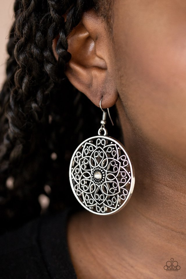 Petal Prana - Silver - Paparazzi Earrings Image