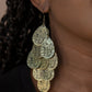 Hibiscus Harmony - Brass - Paparazzi Earrings Image