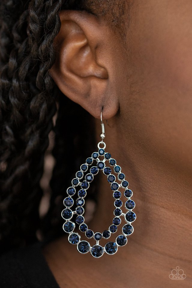Glacial Glaze - Blue - Paparazzi Earring Image