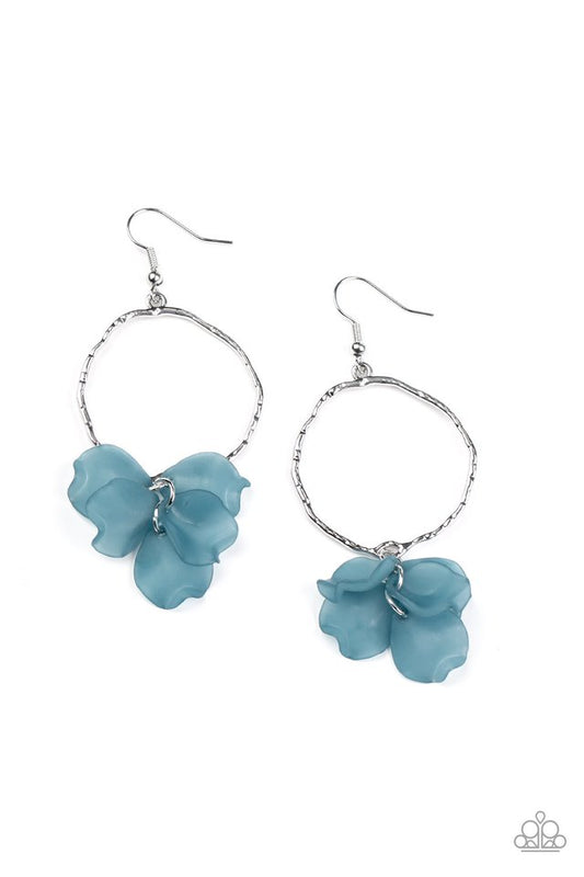 Petals On The Floor - Blue - Paparazzi Earring Image