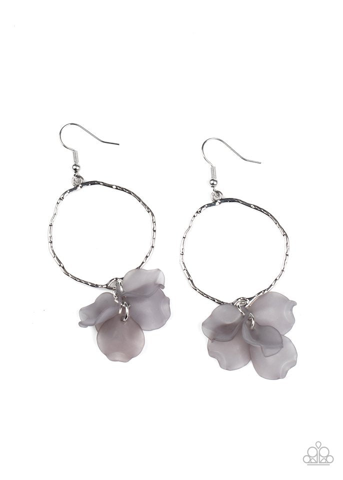 Petals On The Floor - Silver - Paparazzi Earring Image