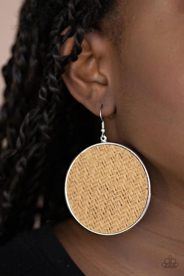 Wonderfully Woven - Brown - Paparazzi Earring Image