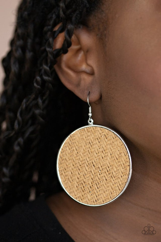 Wonderfully Woven - Brown - Paparazzi Earring Image
