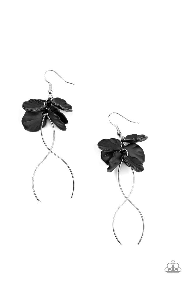 Lets Keep It ETHEREAL- Black - Paparazzi Earring Image