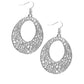 Serenely Shattered - Silver - Paparazzi Earring Image