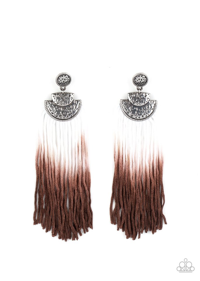 DIP It Up - Brown - Paparazzi Earring Image