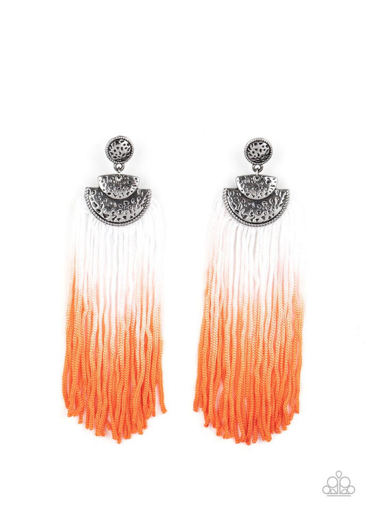 DIP It Up - Orange - Paparazzi Earring Image