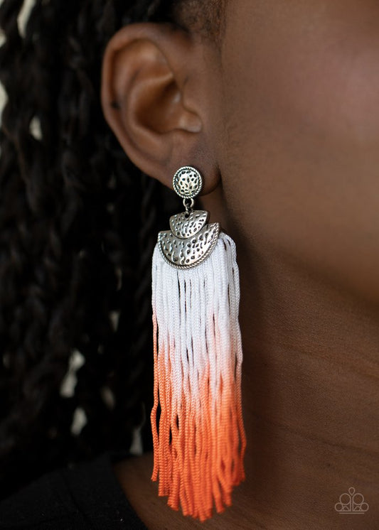 DIP It Up - Orange - Paparazzi Earring Image