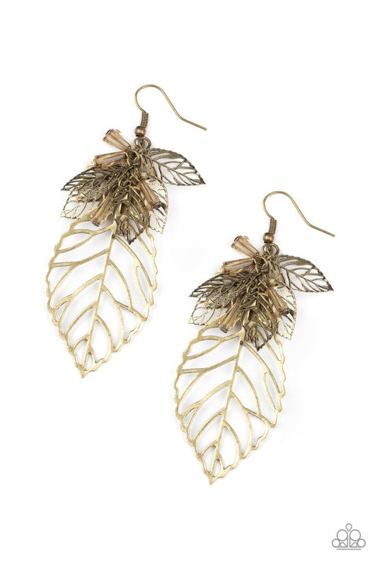 Instant Re-LEAF - Brass - Paparazzi Earring Image