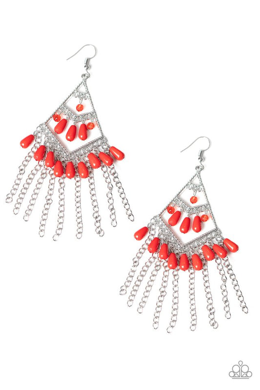 Trending Transcendence - Red - Paparazzi Earring Image