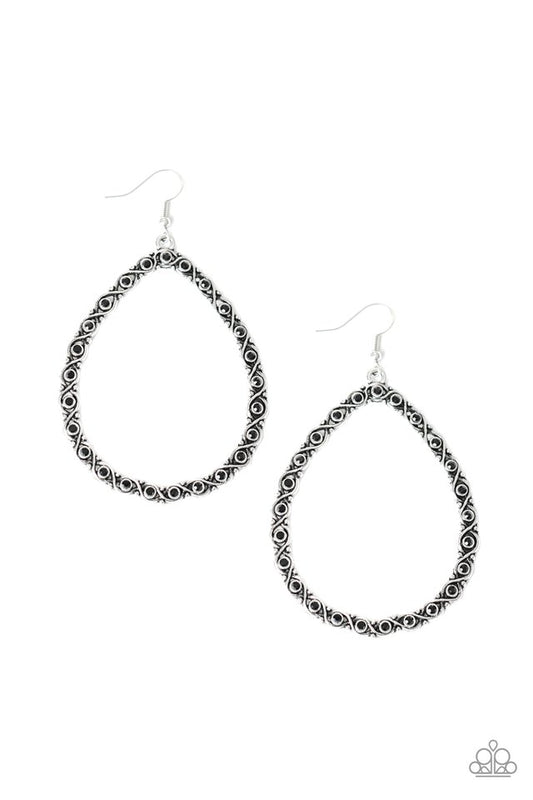 Galaxy Gardens - Black - Paparazzi Earring Image