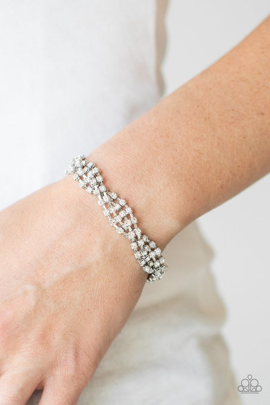 Twists and Turns - White - Paparazzi Bracelet Image