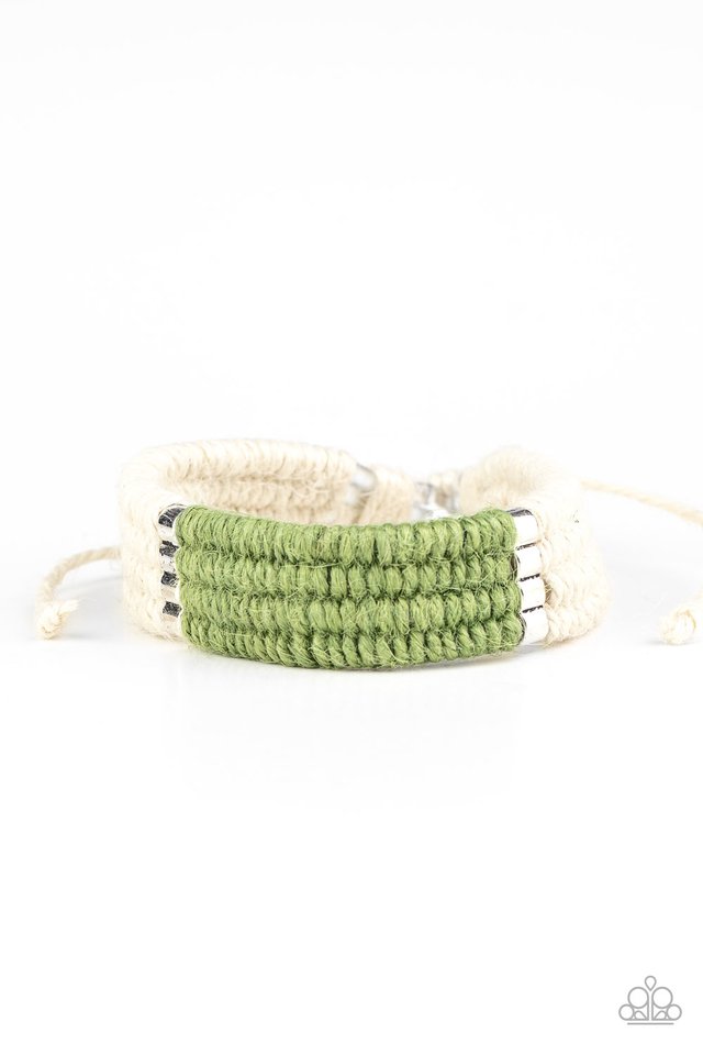 Hot Cross BUNGEE - Green - Paparazzi Bracelet Image