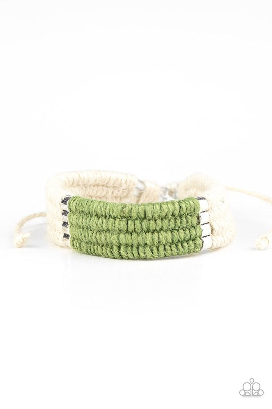 Hot Cross BUNGEE - Green - Paparazzi Bracelet Image