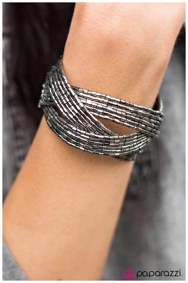 Paparazzi Bracelet ~ Shooting Stars - Silver