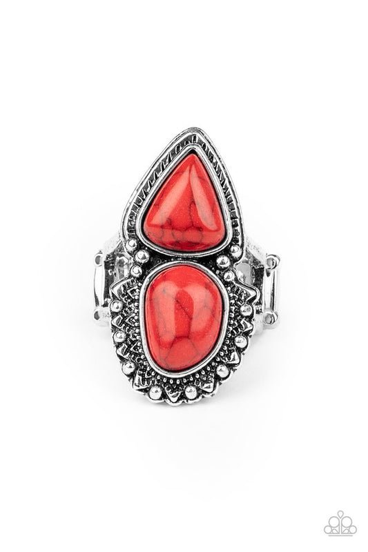 Mojave Mosaic - Red - Paparazzi Ring Image