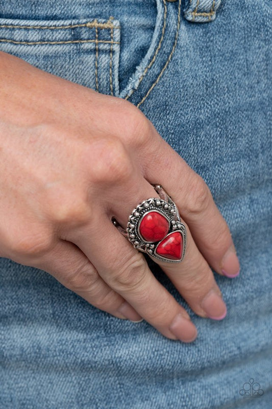 Mojave Mosaic - Red - Paparazzi Ring Image