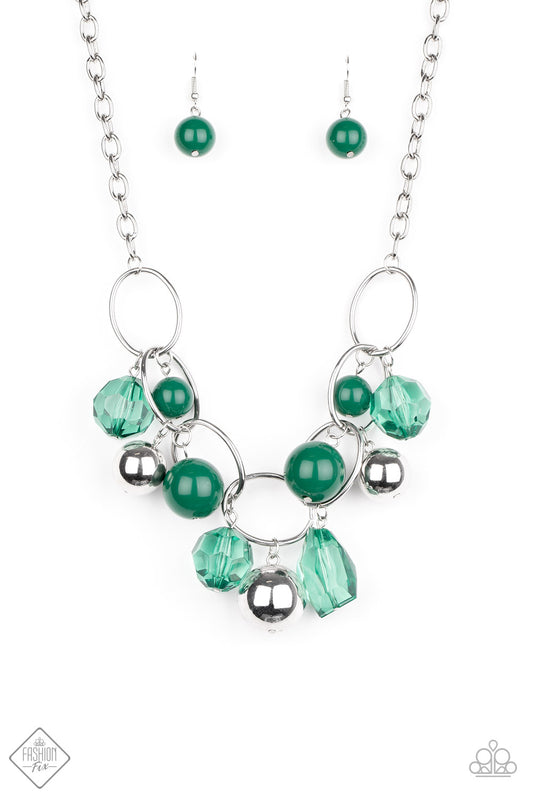 Paparazzi Necklace ~ Cosmic Getaway - Green - Fashion Fix Sept 2020