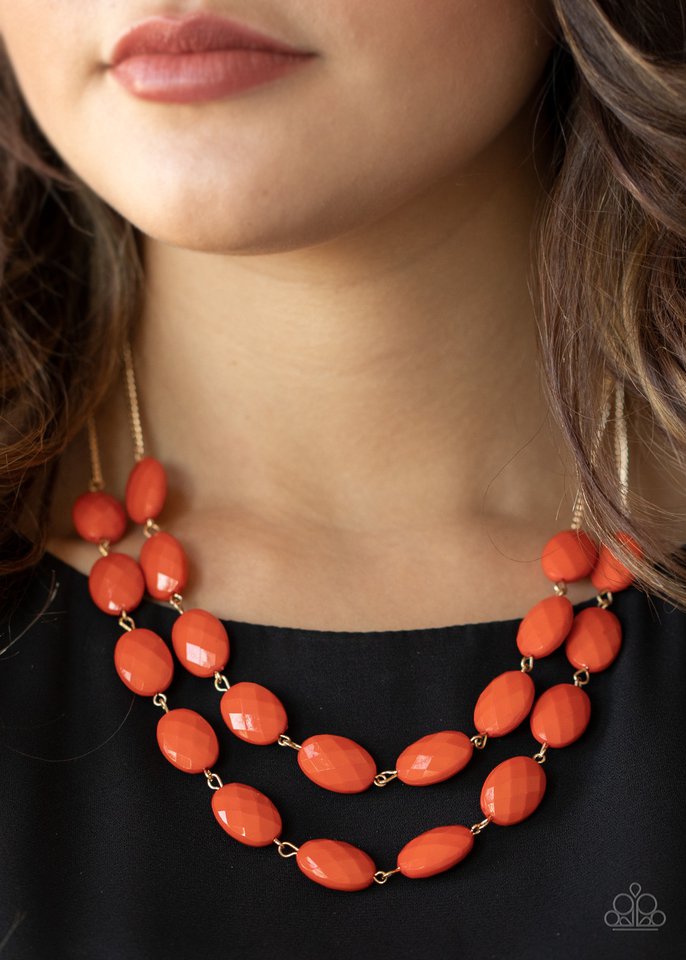 Max Volume - Orange - Paparazzi Necklace Image