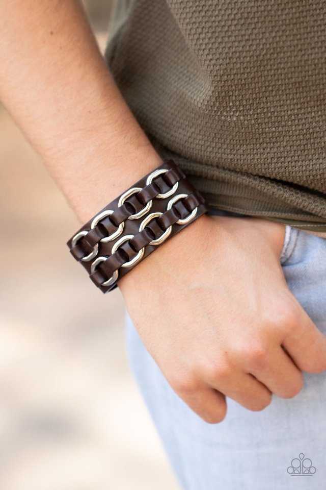 Throttle It Out - Brown - Paparazzi Bracelet Image