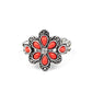 Fruity Florals - Red - Paparazzi Ring Image