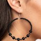 Boss Posh - Black - Paparazzi Earring Image