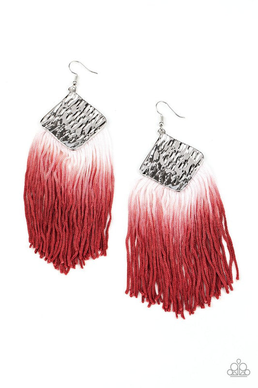 DIP The Scales - Red - Paparazzi Earring Image