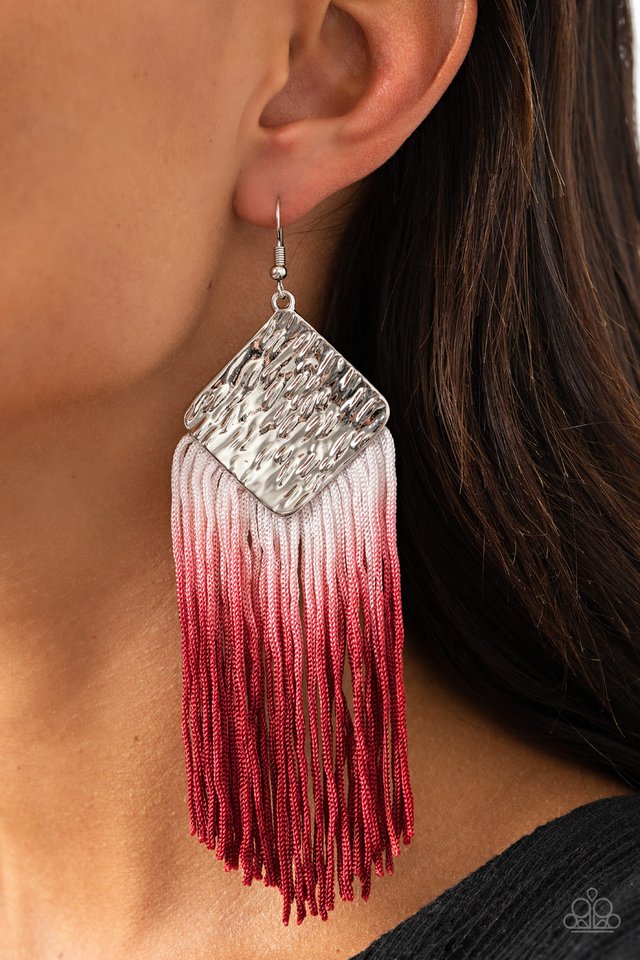 DIP The Scales - Red - Paparazzi Earring Image