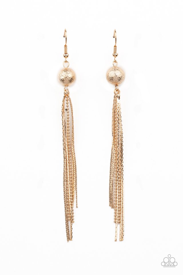 SLEEK-ing Revenge - Gold - Paparazzi Earring Image