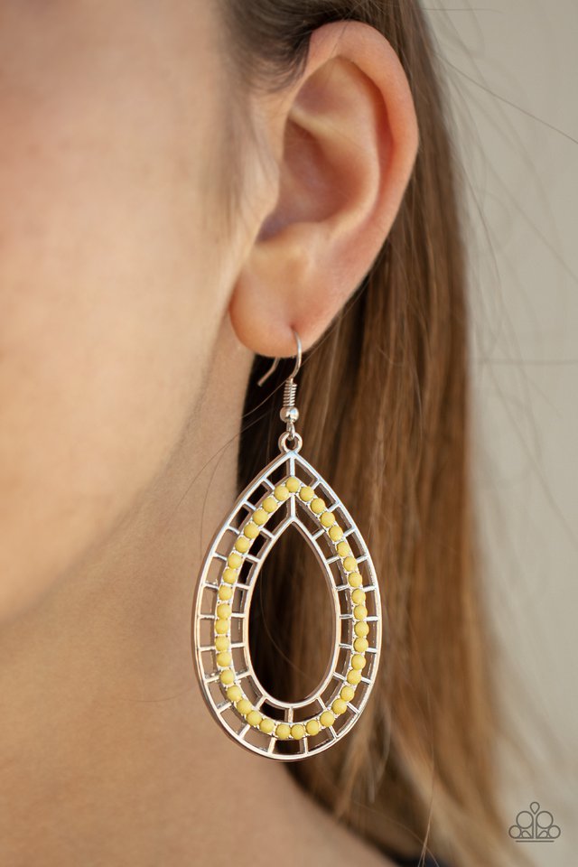 Fruity Fiesta - Yellow - Paparazzi Earring Image